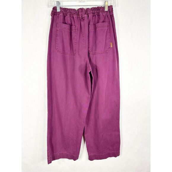 Urban Outfitters Small Petite Jeans Purple High Rise Wide Leg Baggy Grunge 1640 - Picture 2 of 10
